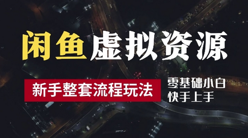 2024最新闲鱼虚拟资源玩法，养号到出单整套流程，多管道收益，每天2小时月收入过万-菜菜资源汇-优质互联网资源分享