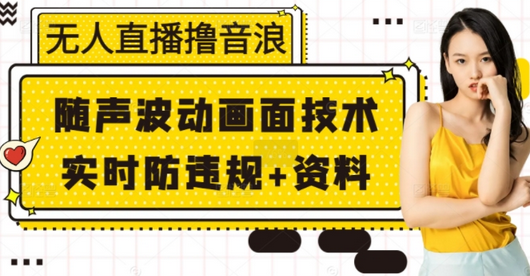 无人直播撸音浪+随声波动画面技术+实时防违规+资料-菜菜资源汇-优质互联网资源分享