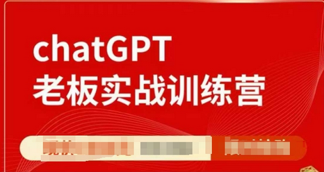 ChatGPT老板实战训练营，用GPT带飞，一人顶一个团队-菜菜资源汇-优质互联网资源分享