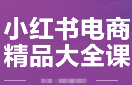 小红书电商精品大全课，快速掌握小红书运营技巧，实现精准引流与爆单目标，轻松玩转小红书电商-菜菜资源汇-优质互联网资源分享