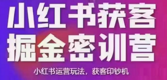 小红书获客掘金线下课，录音+ppt照片，小红书运营玩法，获客印钞机-菜菜资源汇-优质互联网资源分享