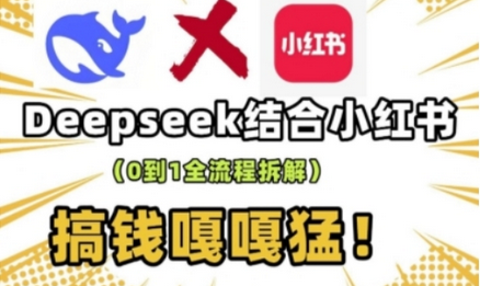 deepseek+小红书打造流量生产线实操课，0到1全流程拆解，搞钱嘎嘎猛-菜菜资源汇-优质互联网资源分享