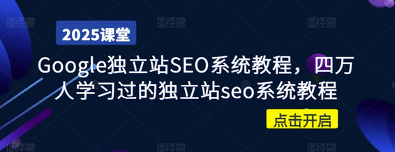 Google独立站SEO系统教程，四万人学习过的独立站seo系统教程-菜菜资源汇-优质互联网资源分享