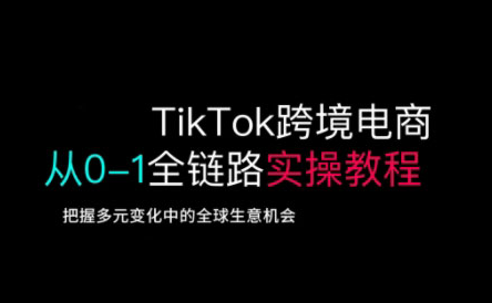 TikTok跨境电商从0-1全链路全方位实操教程，把握多元变化中的全球生意机会-菜菜资源汇-优质互联网资源分享
