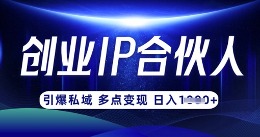 云帆·创业ip合伙人打造3.0，从0到1教你做网创，实现月入过W-菜菜资源汇-优质互联网资源分享