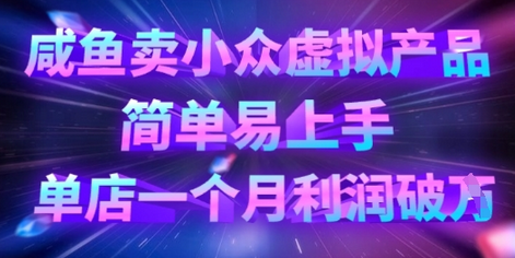 咸鱼卖小众虚拟产品，简单易上手，单店一个月利润破W-菜菜资源汇-优质互联网资源分享