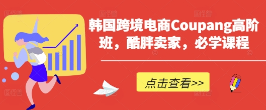 韩国跨境电商Coupang高阶班，酷胖卖家，必学课程-菜菜资源汇-优质互联网资源分享