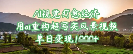 AI视觉疗愈经济：用ai重构超写实风景视频，单日变现多张-菜菜资源汇-优质互联网资源分享
