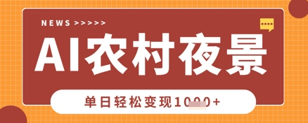 Deepseek制作农村夜景视频，一条视频点赞20W+，单日变现数张-菜菜资源汇-优质互联网资源分享