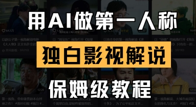 用AI做第一人称独白影视解说，手把手教学，保姆级教程-菜菜资源汇-优质互联网资源分享