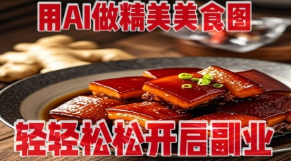 用AI做精美美食图，无需专业设备拍摄，轻轻松松开启副业-菜菜资源汇-优质互联网资源分享