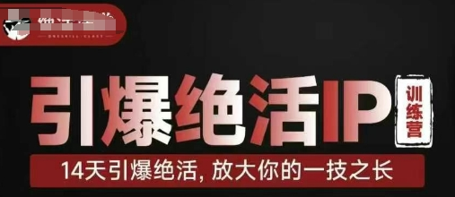 引爆绝活IP训练营，14天引爆绝活，放大你的一技之长-菜菜资源汇-优质互联网资源分享