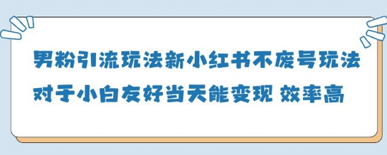 男粉引流玩法(新)，玩法友好做的好当天就能变现-菜菜资源汇-优质互联网资源分享