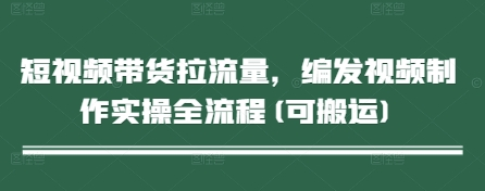 短视频带货拉流量，编发视频制作实操全流程(可搬运)-菜菜资源汇-优质互联网资源分享